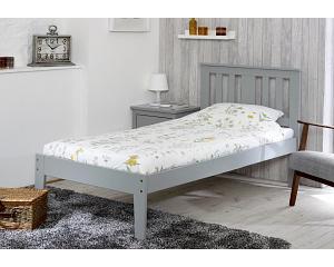 3ft Single Grey pine wood shaker style Kingston bed frame
